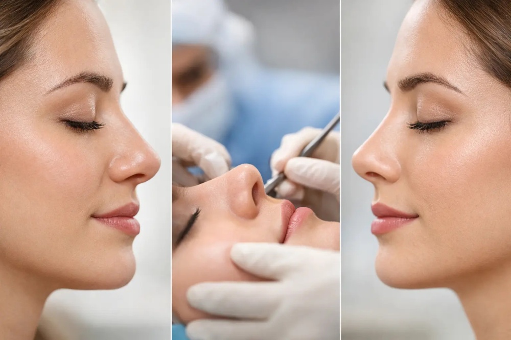 Rinoplastia para punta bulbosa y natural